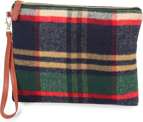 Holiday Classic Plaid Multiuse Pouch Bag