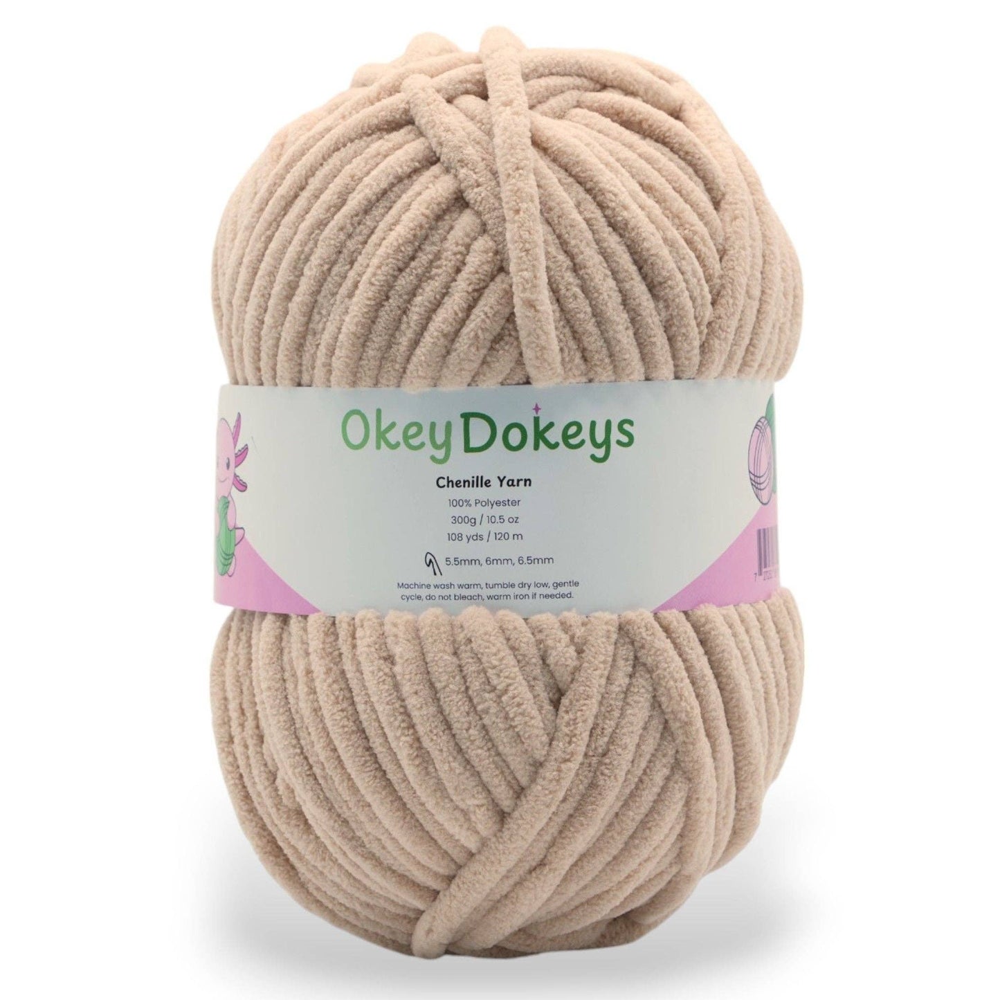 Okey Dokey Jumbo Velvet Chenille Yarn - #7 - 300g Skeins