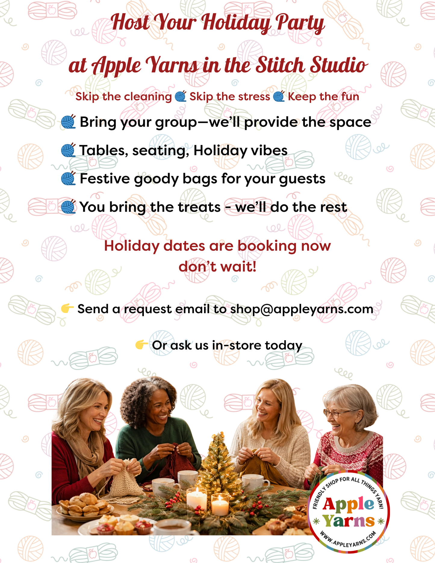 apple-yarns-stitch-studio-holiday-party