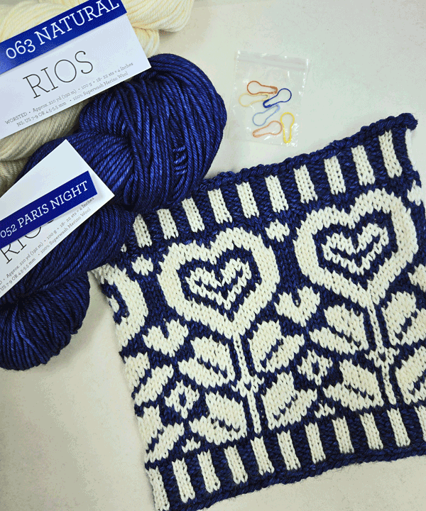 Cold Hearts Cowl by Caitlin Hunter Yarn Kit