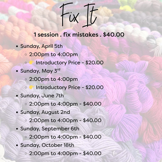 Apple Yarns Class - Fix It
