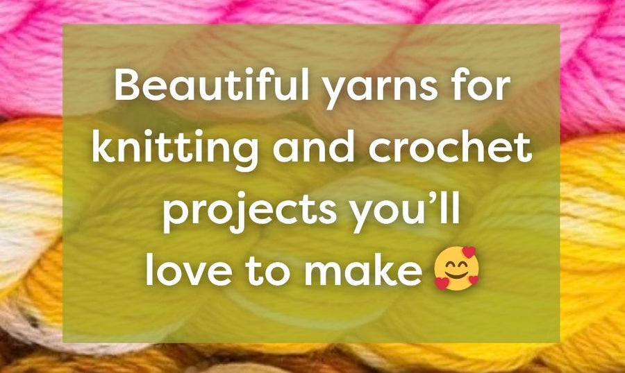 Colorful hand-dyed yarn skeins for knitting and crochet projects at Apple Yarns