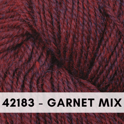 Berroco Ultra Alpaca Light, DK, is a wool and alpaca blend, super soft and perfect for knitting and crochet, Garnet Mix 42183.