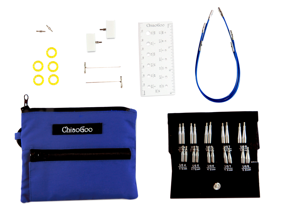 ChiaoGoo TWIST™ Blue Shorties™ Set - 2" & 3" (5cm & 8cm) Tips [S] 4-8