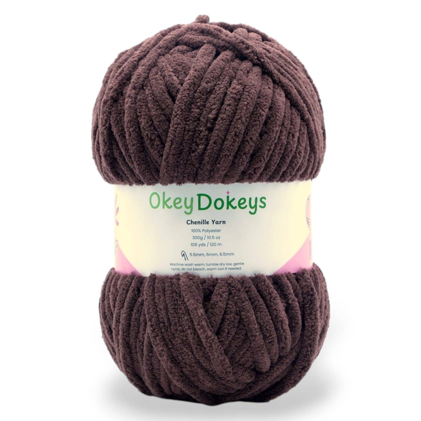Okey Dokey Jumbo Velvet Chenille Yarn - #7 - 300g Skeins
