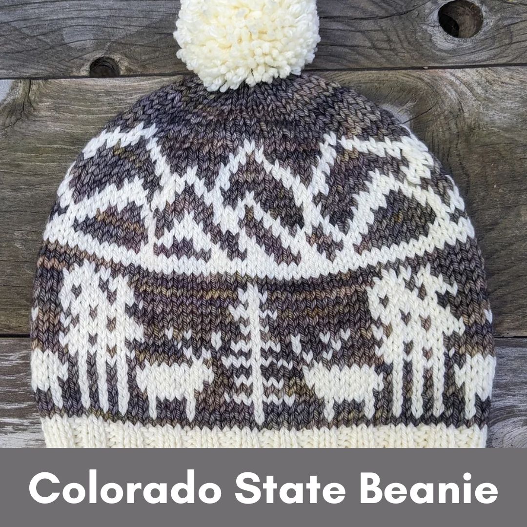 Colorado State Beanie Yarn Knitting Kit  - Nancy Bates Design