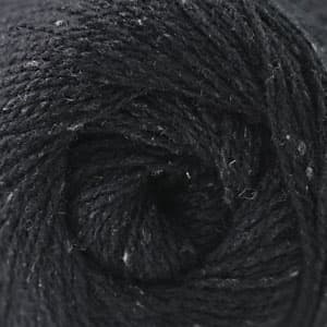 Cascade Yarns Aegean Tweed organic wool yarn in 4 Raven, black yarn with subtle tweed flecks