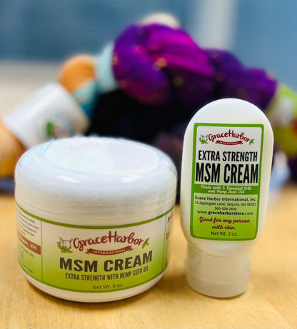 Extra Strength MSM Cream - By Grace Harbor Farms - Apple Yarns Extra Strength MSM Cream - By Grace Harbor Farms - Apple Yarns
