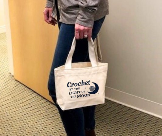 Small Holiday Tote for all your Fiber Fun