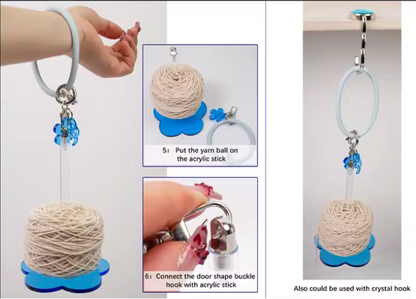 Wrist Yarn Ball Holder, Flower