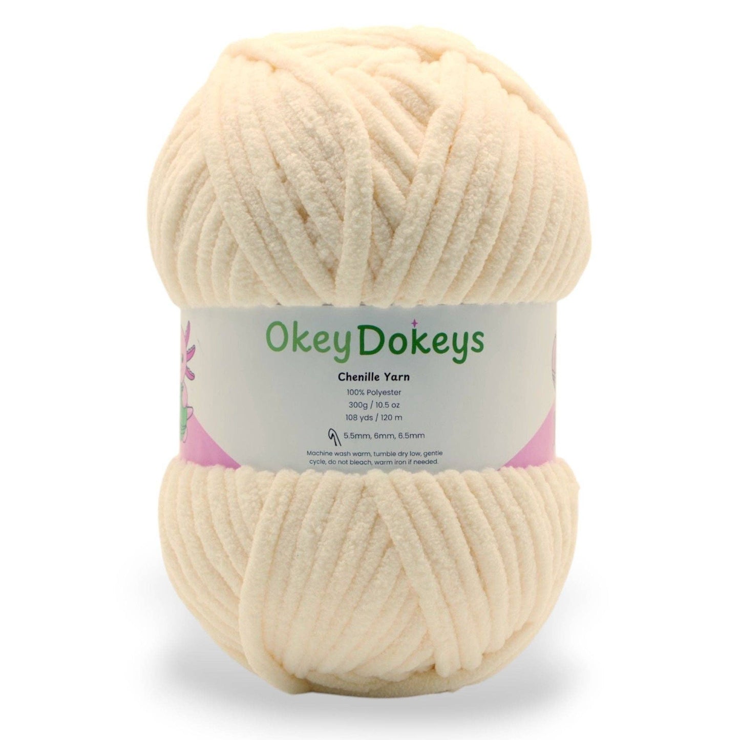 Okey Dokey Jumbo Velvet Chenille Yarn - #7 - 300g Skeins