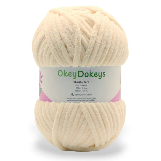 Okey Dokey Jumbo Velvet Chenille Yarn - #7 - 300g Skeins