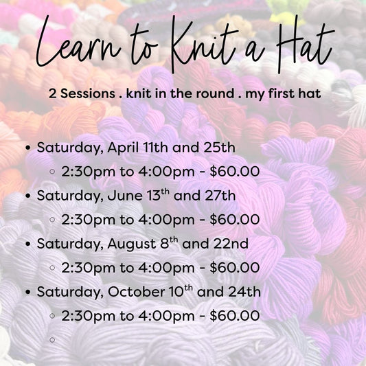 Apple Yarns Class - Learn to Knit a Hat, Knitting in the Round