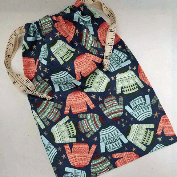 Ruler Ribbon Project Bag - Apple Yarns