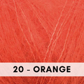 Rico Design Essentials Super Kid Mohair Loves Silk Blend, Lace Weight, Orange 20.
