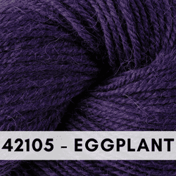 Berroco Ultra Alpaca Light, DK, is a wool and alpaca blend, super soft and perfect for knitting and crochet, Eggplant 42105.