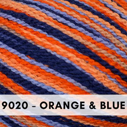 Cascade Yarns Fixation Splash Yarn, cotton and elastic perfect for baby, 9020 Orange &amp; Blue