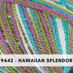 Cascade Yarns Fixation Splash Yarn, cotton and elastic perfect for baby, 9442 Hawaiian Splendor