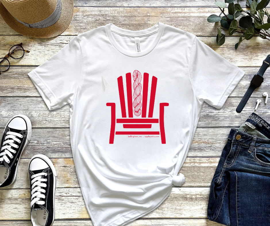 Apple Yarns Exclusive T-Shirts - Adirondack Chair with Yarn