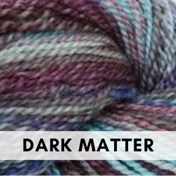 Entropy DK by Feederbrook DK, hand-dyed and hand-spun wool yarn, Dark Matter
