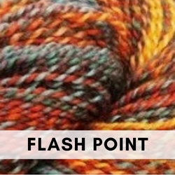 Entropy DK by Feederbrook DK, hand-dyed and hand-spun wool yarn, Flash Point