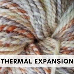 Entropy DK by Feederbrook DK, hand-dyed and hand-spun wool yarn, Thermal Expansion