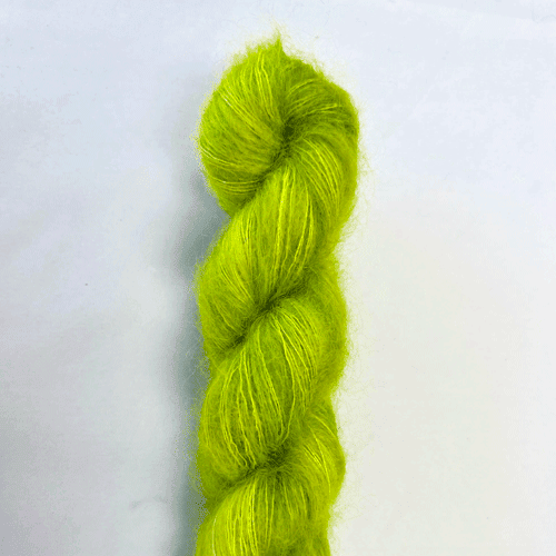 Photo of Apple Fiber Studio Delicious, color Limelight. Color description: bright tonal lime green.