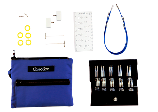 ChiaoGoo TWIST™ Blue Shorties™ Set - 2" & 3" (5cm & 8cm) Tips [S] 4-8